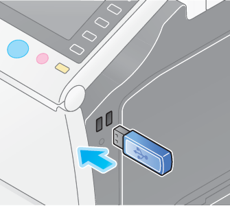 Introducir pendrive en puerto USB lateral